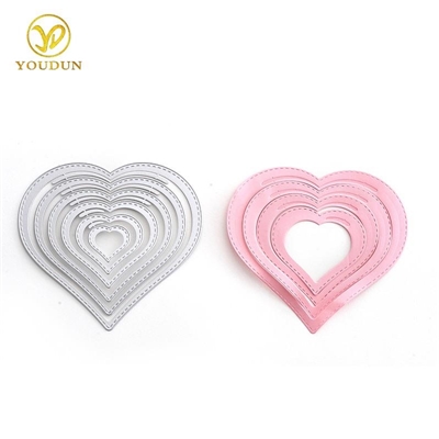 10 pcs heart scrapbook die cyut