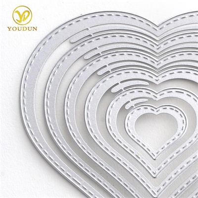 10 pcs heart scrapbook die cyut