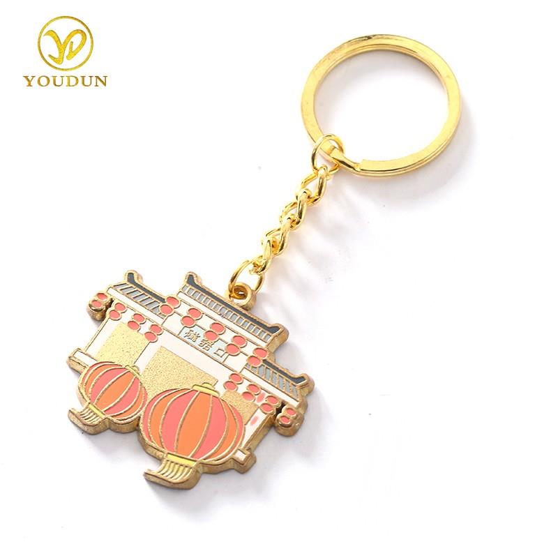 Chinese style building key chain