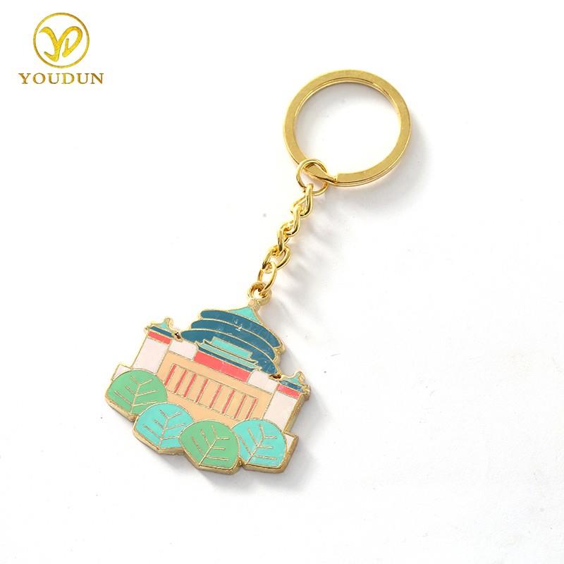 zinc alloy  Chinese style building keychain