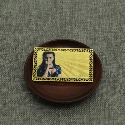 gold name card